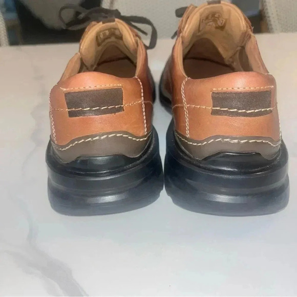 Clarks Mens GESSLER LACE Brown Leather Lace Derby Shoes Shoes NWOT 12 - Picture 8 of 9